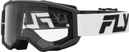 FLY RACING Focus Crossbrillen - Zwart/Neon geel met Heldere Lens