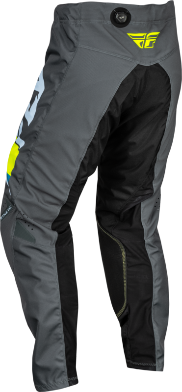 FLY RACING Kinetic Youth Children's size pants - Ice Grey/Charcoal/Neon yellow