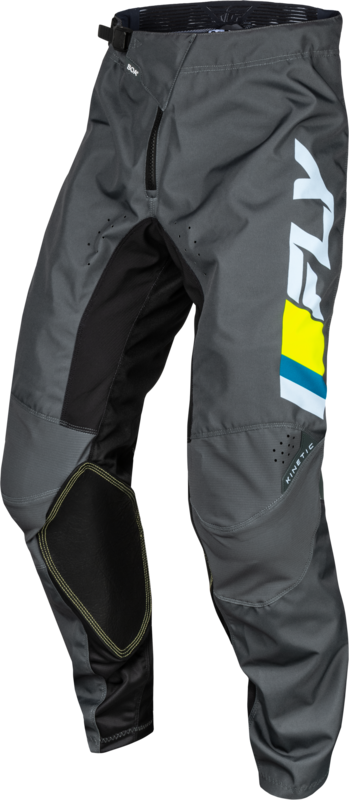 FLY RACING Kinetic Youth Children's size pants - Ice Grey/Charcoal/Neon yellow