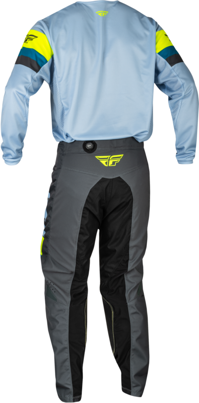 FLY RACING Kinetic Youth Children's size pants - Ice Grey/Charcoal/Neon yellow