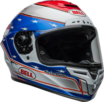 BELL Race Star DLX Flex Helmet - Beaubier 24 Gloss White/Blue