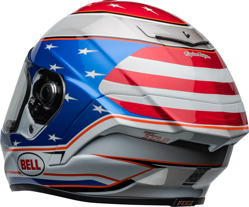 BELL Race Star DLX Flex Helmet - Beaubier 24 Gloss White/Blue