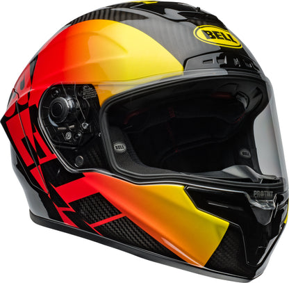 BELL Race Star DLX Flex Helmet - Offset Gloss Black/Red