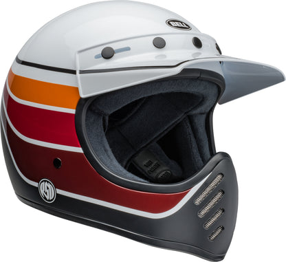 BELL Moto-3 Helmet - RSD Saddleback Satin/Gloss White/Black