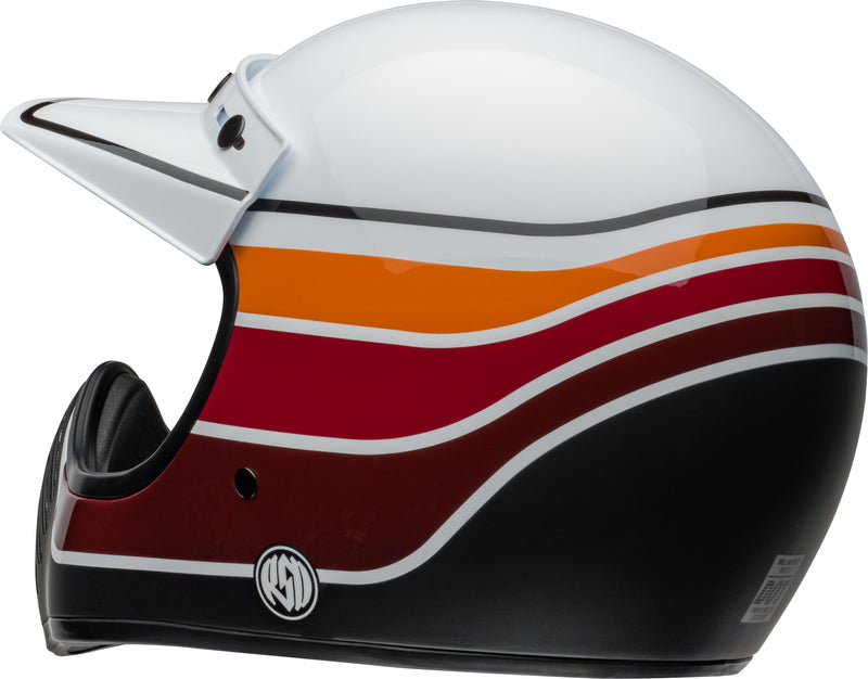 BELL Moto-3 Helmet - RSD Saddleback Satin/Gloss White/Black