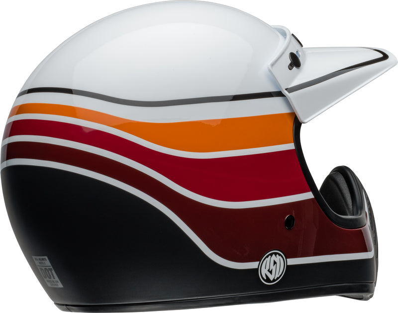 BELL Moto-3 Helmet - RSD Saddleback Satin/Gloss White/Black