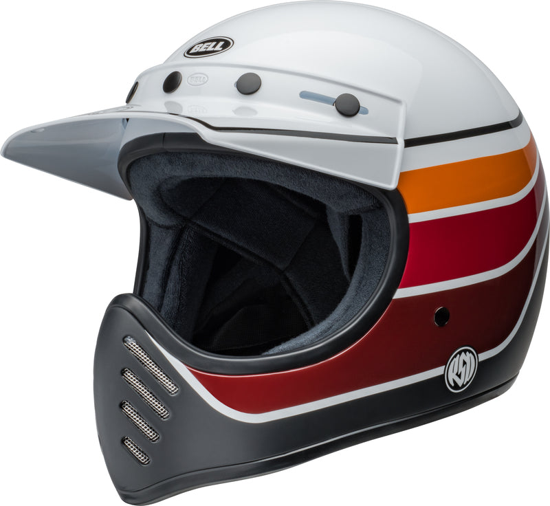 BELL Moto-3 Helmet - RSD Saddleback Satin/Gloss White/Black