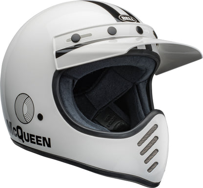 BELL Moto-3 Helmet - Steve McQueen Gloss White/Black