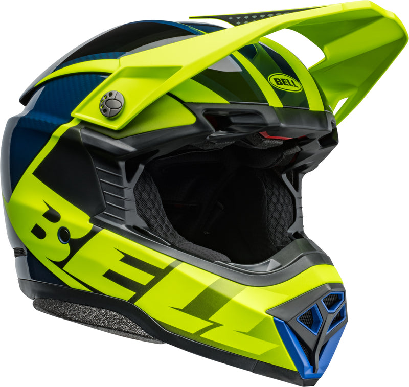 BELL Moto-10 Spherical Helmet - Sliced ​​Matte/Gloss Retina/Blue