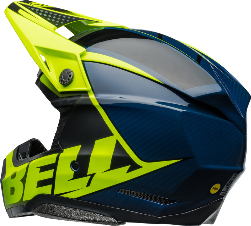 BELL Moto-10 Spherical Helmet - Sliced ​​Matte/Gloss Retina/Blue