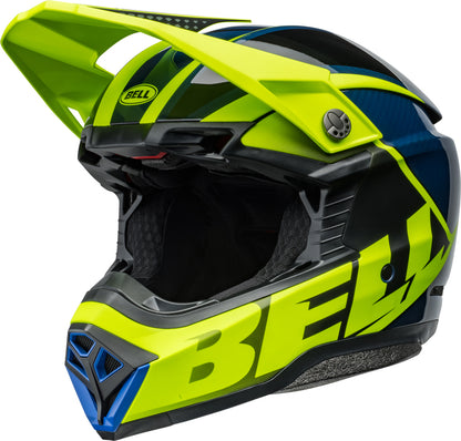 BELL Moto-10 Spherical Helmet - Sliced Matte/Gloss Retina/Blue