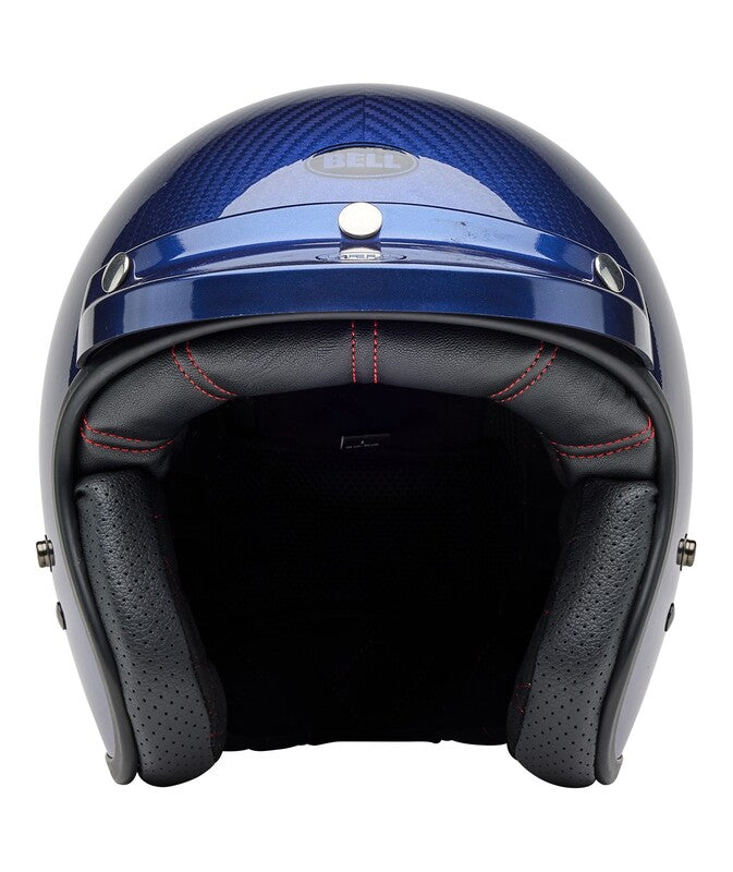 BELL Custom 500 Carbon Steve McQueen Le Mans Helmet - Metallic Blue