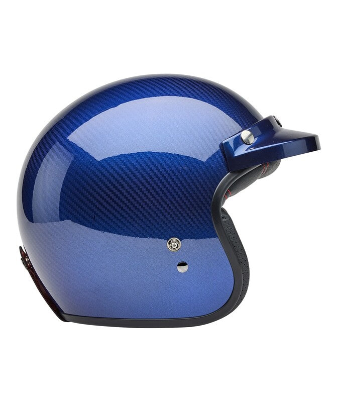 BELL Custom 500 Carbon Steve McQueen Le Mans Helmet - Metallic Blue