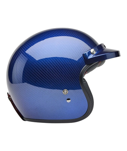 BELL Custom 500 Carbon Steve McQueen Le Mans Helmet - Metallic Blue