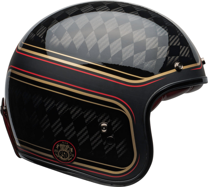 BELL Custom 500 Carbon Helmet - RSD Checkmate Matte Gloss Black/Gold