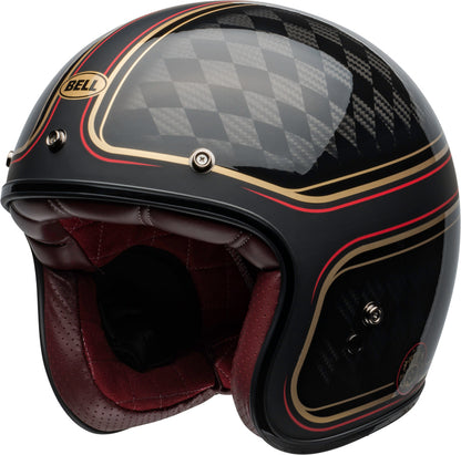 BELL Custom 500 Carbon Helmet - RSD Checkmate Matte Gloss Black/Gold