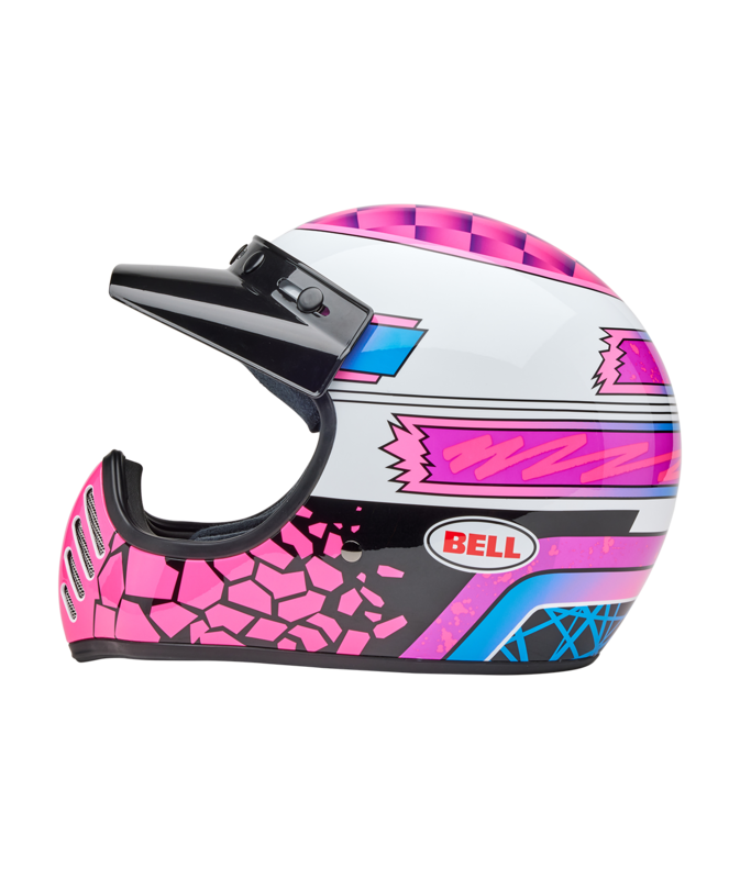 BELL Moto-3 Helm - Deathspray Gloss Pink Purple