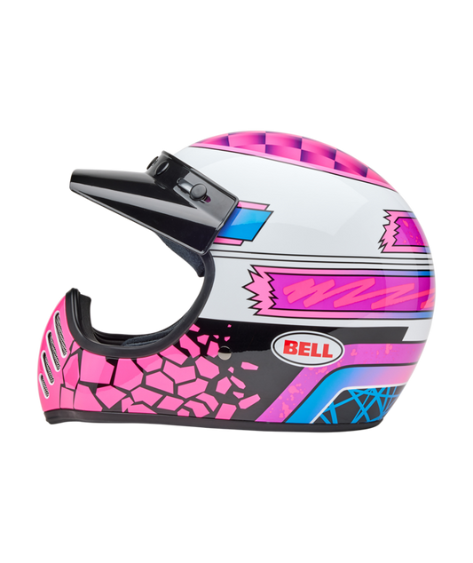 BELL Moto-3 Helm - Deathspray Gloss Pink Purple