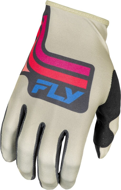 FLY RACING Lite S.E. Vice Gloves - Light Grey / Pink / Coral