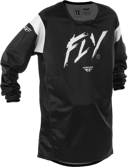 FLY RACING Kinetic Stoke Youth Jersey - Black/White