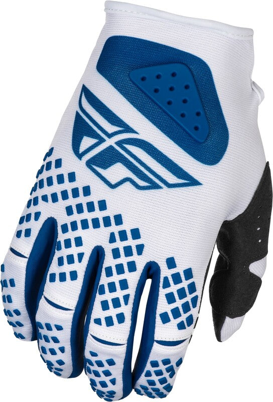 FLY RACING Kinetic Center Youth Gloves - White/Navy