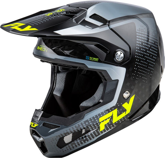 FLY RACING Formula S Carbon Protocol Helmet - Black Carbon/Grey/Hi-Vis