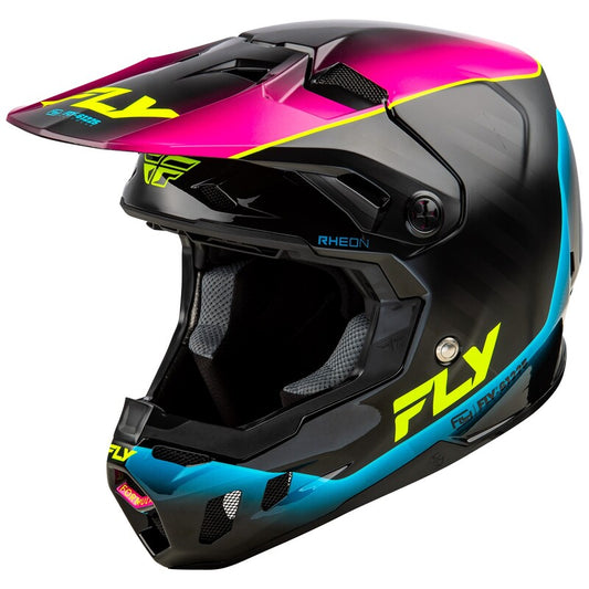 FLY RACING Formula CC L.E. Underglow Helmet - Grey/Pink/Blue