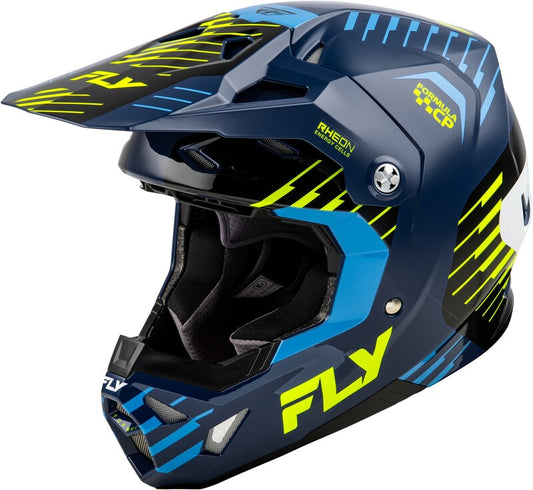 FLY RACING Formula CP Slice Helmet - Navy/Hi-Vis/White