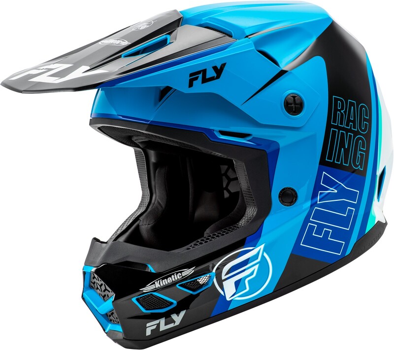 FLY RACING Kinetic Rally Helmet - Blue/Black/White