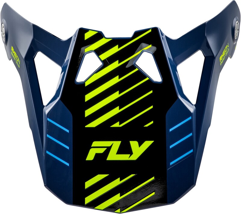 FLY RACING Formula CP Slice Peak - Navy/Hi-Vis/White