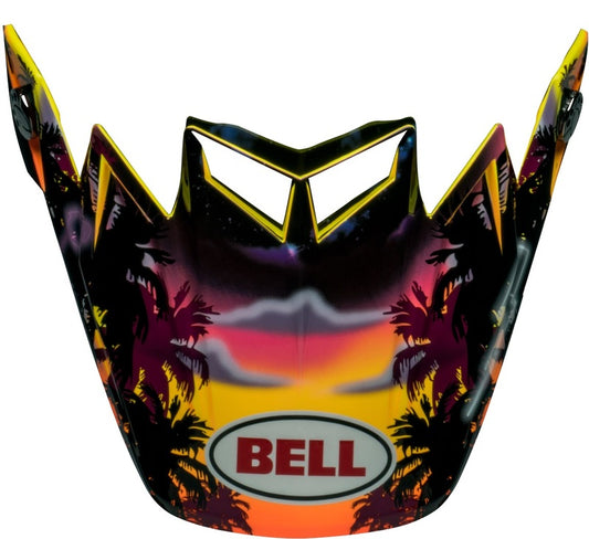 BELL Moto-9S Flex Peak - Tagger Tropical Fever Gloss Yellow/Orange