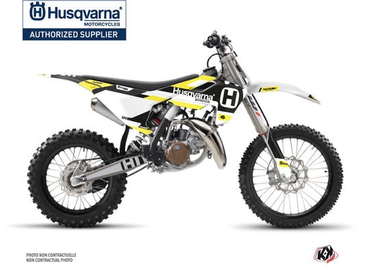 Husqvarna TC 85 Dirt Bike Block Graphic Kit Black Yellow