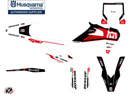 Husqvarna 125 TE Dirt Bike D-SKT Graphic Kit Red