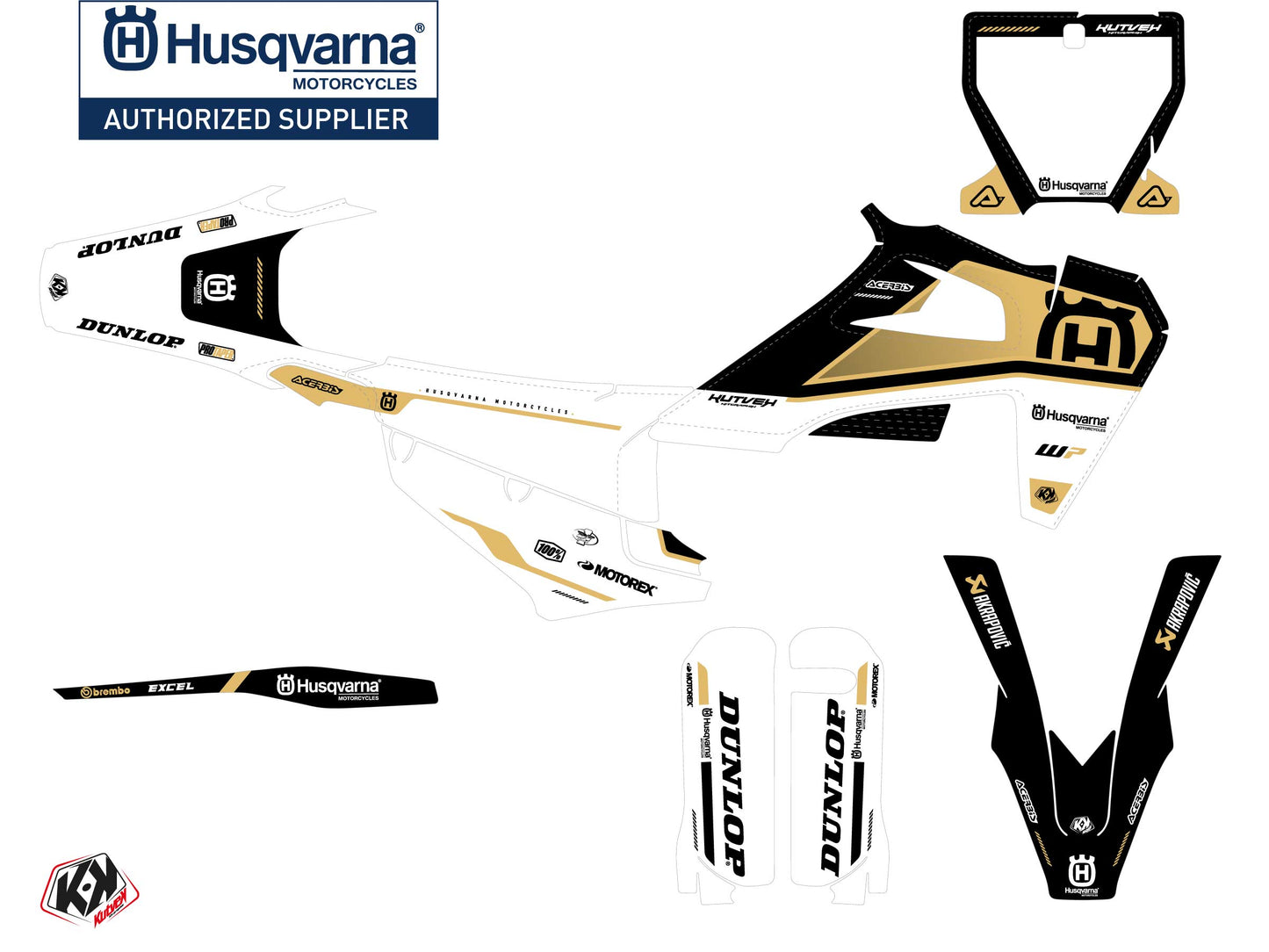 Husqvarna FC 450 Dirt Bike D-SKT Graphic Kit Sand