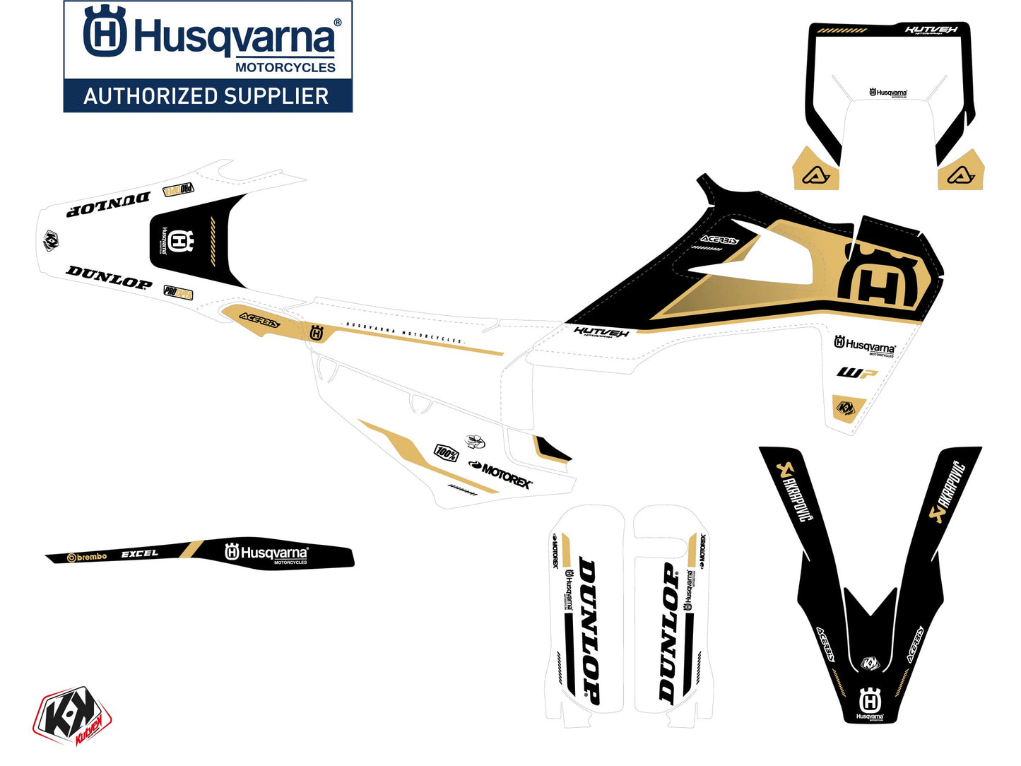 Husqvarna 350 FE Dirt Bike D-SKT Graphic Kit Sand