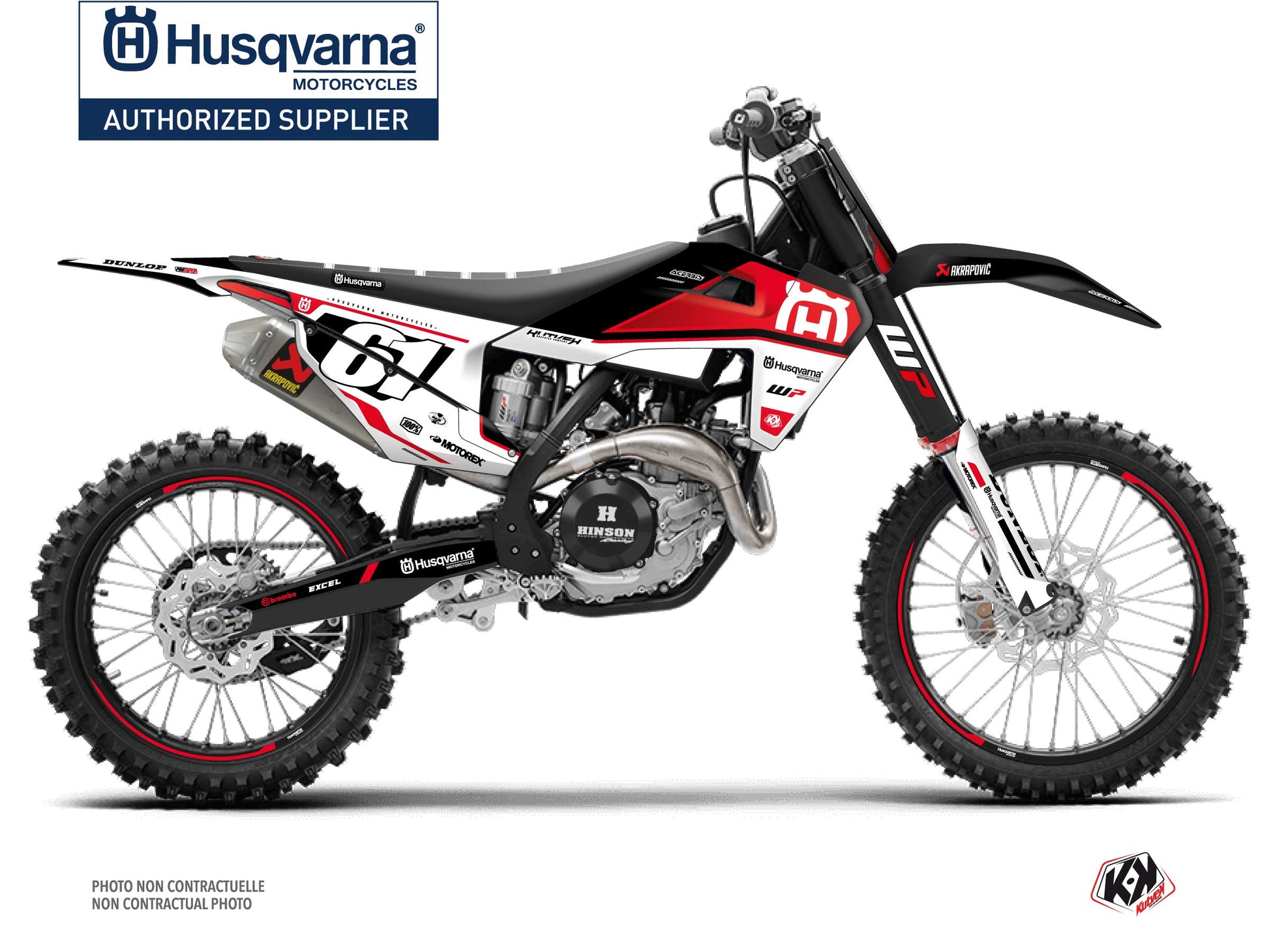 Husqvarna TC 125 Dirt Bike D-SKT  Graphic Kit Red