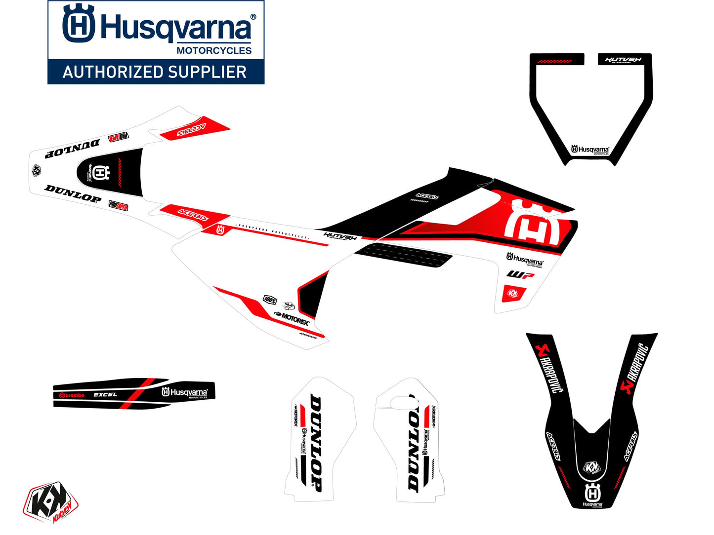 Husqvarna TC 65 Dirt Bike D-SKT Graphic Kit red