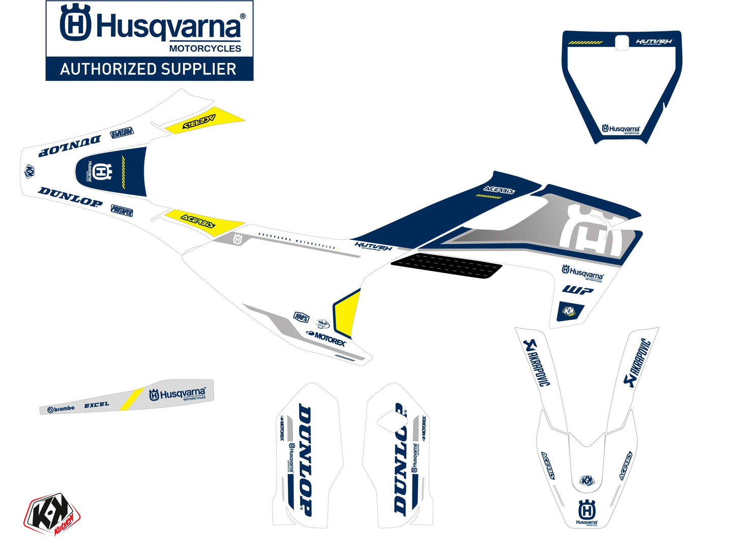 Husqvarna TC 85 Dirt Bike D-SKT Graphic Kit Blue