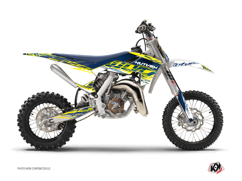 Husqvarna TC 65 Dirt Bike Eraser Graphic Kit Yellow Blue