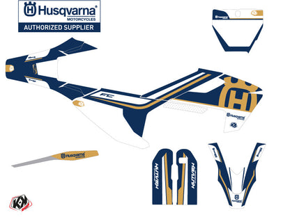 Husqvarna 450 FS Dirt Bike Heritage Graphic Kit Blue