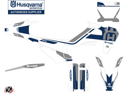 Husqvarna FC 350 Dirt Bike Heritage Graphic Kit White Grey