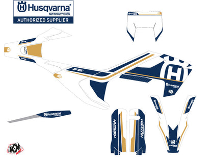 Husqvarna 250 FE Dirt Bike Heritage Graphic Kit White