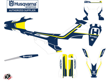 Husqvarna 250 FE Dirt Bike Heritage Graphic Kit Blue White