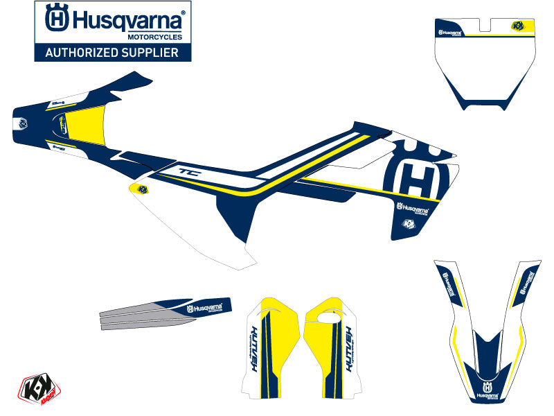 Husqvarna TC 65 Dirt Bike Heritage Graphic Kit Blue White