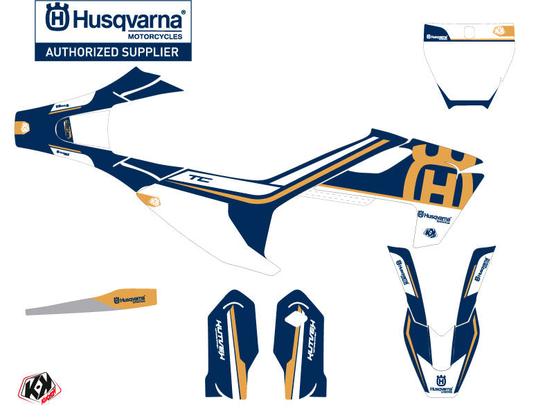 Husqvarna TC 85 Dirt Bike Heritage Graphic Kit Blue