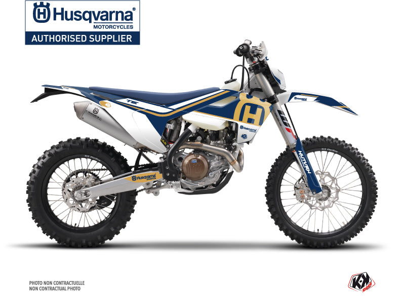 Husqvarna 250 TE Dirt Bike Heritage Graphic Kit Blue