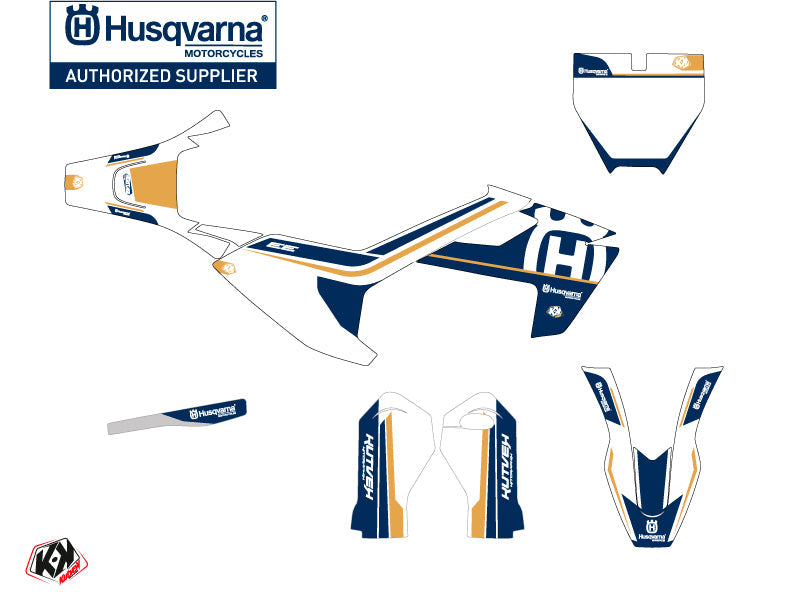 Husqvarna EE-5 Dirt Bike Heritage Graphic Kit White