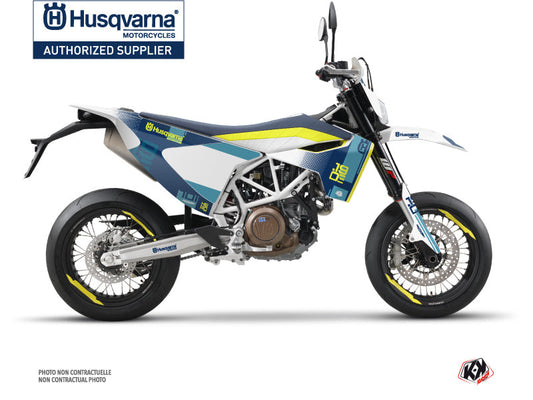 Husqvarna 701 Supermoto Street Bike Hero Graphic Kit Blue Yellow