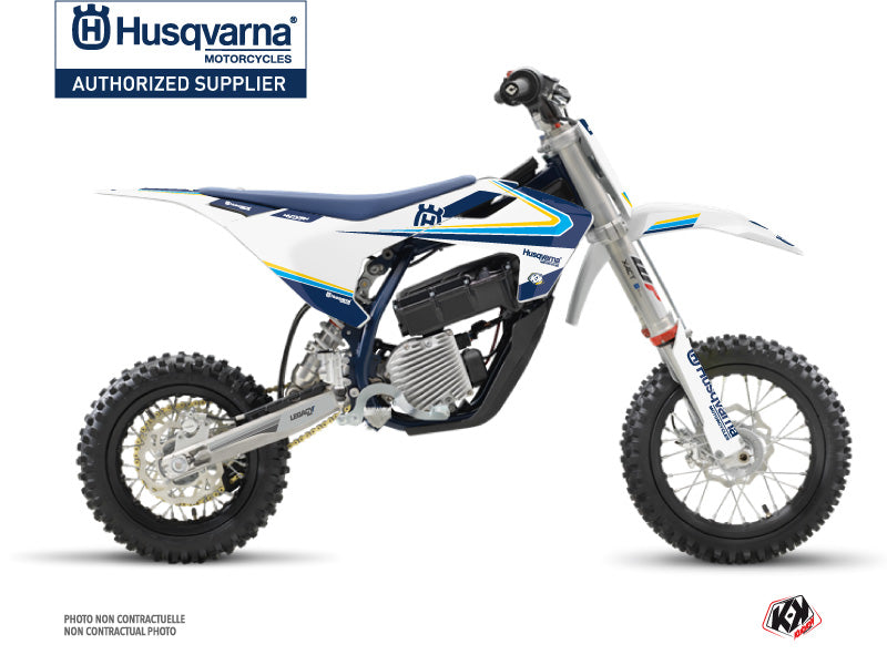 Husqvarna EE-5 Dirt Bike Legacy Graphic Kit Blue Yellow