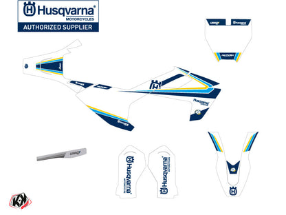 Husqvarna EE-5 Dirt Bike Legacy Graphic Kit Blue Yellow